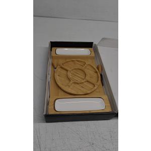 Charcuterie Board Gift Set - Bamboo Cheese Board & Serving Tray for Meat, Cheese, Crackers, Fruit - Large Wooden Charcuterie Boards for Parties - Wedding, Housewarming, Birthday Gifts for Women