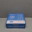 Amazon Basics Disposable Clear Assorted Cutlery Set, Premium Quality, 192 Count, Large Combo Pack Forks, Spoon and Knives