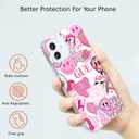 Pink Indie Aesthetics Hippie Collage Case Compatible with iPhone 12/12 Pro,Colourful Trendy Cool Teen Girl Case,Silicone Shockproof TPU Bumper Case for iPhone 12/12 Pro