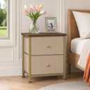 Sweetcrispy Small Nightstand with Storage Drawer for Bedroom, Mini Dresser, 11.8"D x 18"W x 20"H , 1 Pack