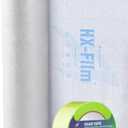 39" x200' Heavy-Duty Floor Protection | Construction Grade Carpet Protector | Drop Cloth Plastic Film for Hardwood Floors | Waterproof Painters Covering with No Residue(Ice Blue)