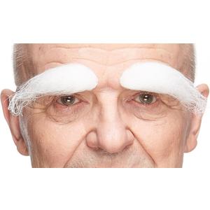 Mustaches Self Adhesive, Novelty, Realistic, Fake Eyebrows, False Facial Hair, Costume Accessory for Adults, White Color
