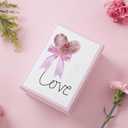 50 Pcs 5 Inches Twist Tie Satin Ribbon Bows Pretied Premade Craft Bows for Treat Bags Gift Wrapping Basket Wedding Baby Shower Brithday Christmas Party (Pink)