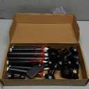 Sratte 12 Sets Halloween Blood Dripping Candle Holder Decoration LED Flameless Candlestick with Remote Battery Operate Vampire Tears Spooky Scary Creepy Decor for Indoor Home(Black Holder)