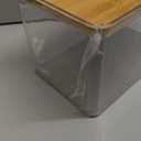 Hudgan Breadbox for Kitchen Countertop, Bread Storage Container with Bamboo Lid for Homemade Bread,Toast, Bagel, Donut, Cookies and Baguette, Large Corner Breadbox Keeper for Muffin