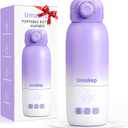 Portable Bottle Warmer for Travel - Large 12oz Capacity with Dual Heating Modes for Breast Milk & Water, Fast Heating Smart Temperature Control, Portable Milk Warmer Gifts for New Mom Purple