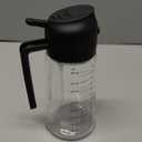 TrendPlain 16oz/470ml Glass Olive Oil Sprayer for Cooking  2 in 1 Olive Oil Dispenser Bottle for Kitchen Gadgets and Air Fryer Accessories, Salad, BBQ - Black