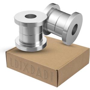 Solid Billet Handlebar Riser Bushings Compatible with Harley Softail Dyna Sportster FXR FX 1984-2016 (Silver