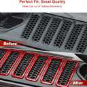 Hood Vent Cover Cowl Panel Vent Cover Trim Fit for 2018-2025 Jeep Wrangler JL JLU & Gladiator JT Exterior Accessories (Red)