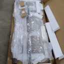 Shower Door, 43" W x 58" H Hinged Glass Door Semi-Frameless Bypass 1/4"(6mm) Tempered Glass Shower Door with Explosion-Proof Film Stainless Steel Silver