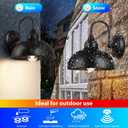 Barn Light Gooseneck Light- Dusk to Dawn Farmhouse Outdoor Lighting, 1-Light Outdoor Gooseneck Lighting with Sensor Farmhouse Wall Sconce for Patio Porch Garage (11.8" Diameter, 1pc)