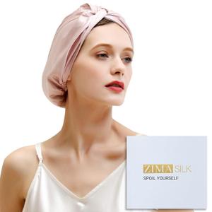 ZIMASILK 22 Momme 100% Mulberry Silk Bonnet for Sleeping & Women Hair Care, Highest Grade 6A Silk Hair wrap for Sleeping with Premium Elastic Stay On Head (1Pc, Pink)