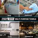 Lauco Prep Wipe Lint-Free Towels Heavy Duty Nonwoven Cleaning Cloths for Automotive, Industrial & Household Use, Disposable Shop Rags, 300 Pack, 9 x 17 Inch Blue