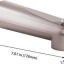 SENTO Slip On Nickel Universal Bathroom Tub Spout with Diverter, Durable Heavy Duty Metal Bathtub Faucet with Shower Diverter - 7 Inches 1/2" Copper Pipe, Satin Nickel