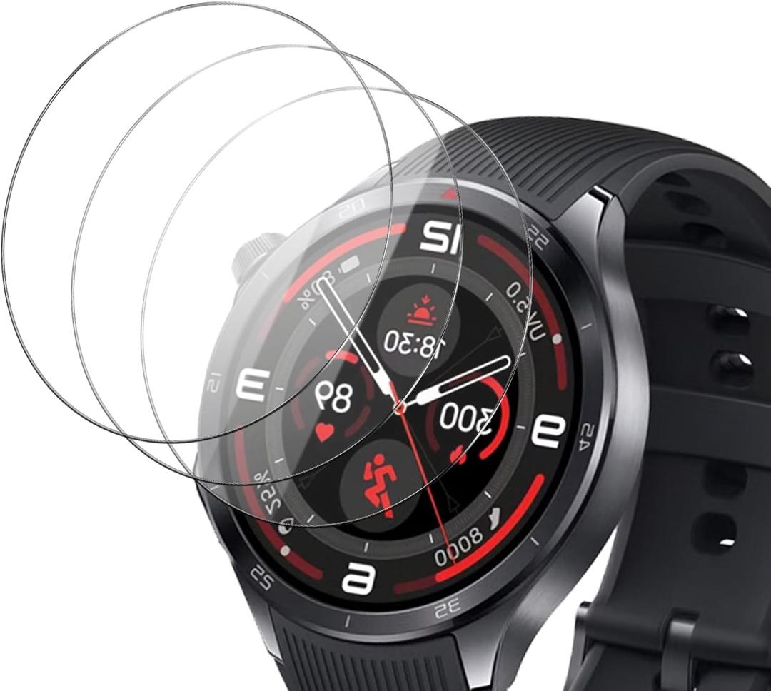 3 Pack Designed Screen Protector for OnePlus Watch 3, 9 Hardness High Definition Anti-Scratch Bubble Free