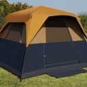 EVER ADVANCED 6 Person Camping Tent, Blackout Design Tent for Camping Instant Cabin Tents for Family with Rainfly, 60s Easy Setup, Water-Resistant
