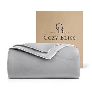 Cozy Bliss Cooling Comforter Queen Size Dual-Sided, Ultra-Soft Cooling Blankets for Hot Sleepers and Night Sweats, Breathable Lightweight Silky Smooth,