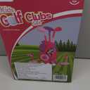 Liberry Toddler Golf Set with Putting Mat for 2 3 4 Years Old Boys Girls, Upgraded Kids Golf Cart with Unique Shoulder Strap Design, Indoor and Outdoor Golf Toys Gifts (Pink)