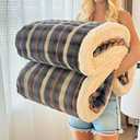 Fleece Bed Throw Blanket, Twin Size 60 Inch 80 Inch, Soft Plush Fluffy, Reversible Flannel Blanket for Sofa, Couch, Bed, All Seasons, for Women