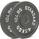 Cast Iron Olympic Weight Plates – Free Weights with 2-inch Hole & Anti-Rust Hammertone Finish - Ideal for Strength Training, Crossfit Equipment & Home Gym Set – Sold in Pairs - 4 Pack-10Lb