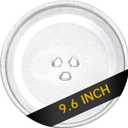 9.6" Microwave Glass Turntable Plate, 9.6" / 24.4cm Microwave Tray Replacement Glass Plate, Glass Tray Replacement for LG, GE, Magic Chef, Hotpoint, Panasonic, Kenmore