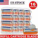 16 Pcs Gillette Fusion 5-Layer Razor Blade Refills Orange