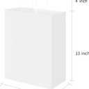 Oikss 50 Pack 10x5x13 White Kraft Paper Bags with Handles Bulk for Birthday Party Favors Grocery Retail Shopping Business Goody Recycled Craft Gift Bags (Large Size, 50 Count)