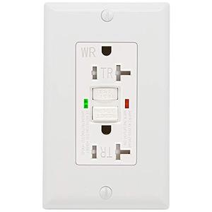 ANKO GFCI Outlet 20 Amp, UL Listed, LED Indicator, Tamper-Resistant, Weather Resistant Receptacle Indoor or Outdoor Use with Decor Wall Plates and Screws
