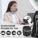 WANDER PLUS Travel Pillow, 100% Pure Memory Foam Travel Neck Pillow Airplane Neck Support Ergonomic Design Best for Sleeping Plane Car Train Office Flight for Adults Grey