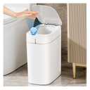 MOPALL 3.5 Gallon Motion Sensor Trash Can with Lid, Slim Touchless Automatic Garbage Bin, Space-Saving Wastebasket for Bathroom Bedroom Living Room Office, White
