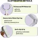 Large Clothes Pins, 5.1 Inch 6 Pcs Towel Clip for Beach Chair Cruise Pool, Blanket Clips Heavy Duty Clothes Clips for Outdoor Home Beach Camping Panic, Jumbo Size 3 Colors