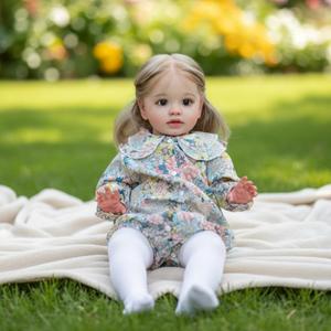 Pinky Reborn Baby Dolls 26 inch 65 cm Huge Size Real Looking Vinyl Babies Lifelike Baby Girl with Rooted Hair Realistic Newborn Real Baby Size for Children (Multicolored)