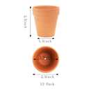 Yishang 2.5 inch Black Terracotta Pots with Drainage Holes,Small Mini Clay Ceramic Pottery Planter,Cactus Flower Terra Cotta Pots,Succulents Nursery Pots for Indoor/Outdoor Plants,Crafts-12 Pack