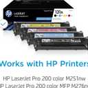 HP 131A Black, Cyan, Magenta, Yellow Toner Cartridges | Works with LaserJet Pro 200 Color M251, LaserJet Pro 200 Color MFP M276 | CF210AQ1