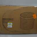 Laundry Hamper with Lid Wicker Laundry Hamper Round 26.5 Gal (100 L) Laundry Basket Handwoven Rattan Laundry Basket with Removable Bag Handles 2 Mesh Bags for Living Room Bedroom Natural (26.5 Gal - 100L)