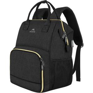 MATEIN Lunch Backpack for Men Women, 17 Inch Large Insulated Cooler Backpack with USB Charging Port, Water Resistant Lunch Box Backpack Travel Laptop Backpack for Men Work Picnic College Nurse, Black