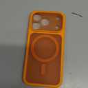 TOCOL for 17 Pro Case, Full Camera Protection, Built-in Magnetic Ring, Compatible with Magsafe Charger, Drop Protection, Translucent Matte Phone Case for 17 Pro 6.3 inch (Orange)