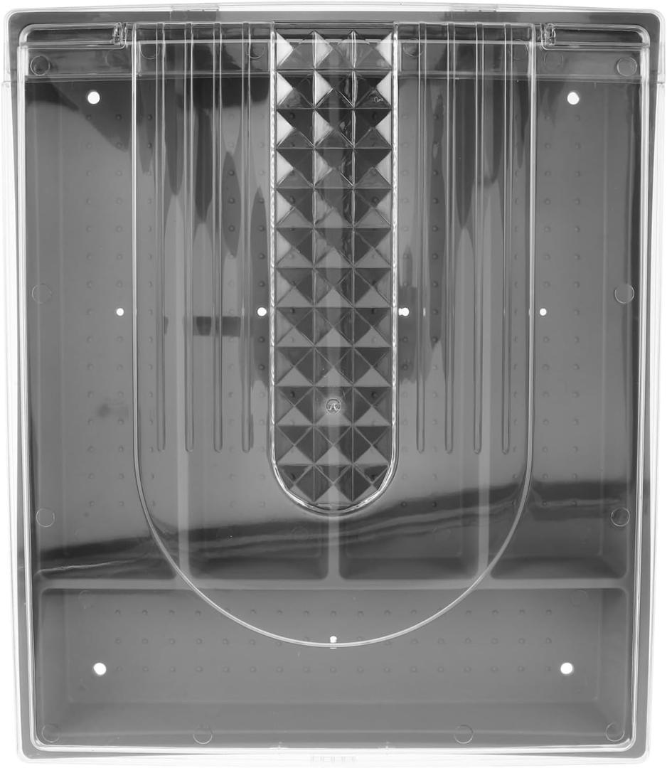 Kitchen Drawer Cutlery Organizer with Cover Space-saving Storage Box for Silverware Utensils and Cutlery Capacity Design for Easy Classification and Access