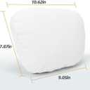 Car Headrest Neck Pillow Bio Cotton Leather Headrest Suitable for Driving Office White (White)
