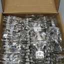 Ravinte 60 Pack (30 Pairs) 1/2 Inch Overlay Soft Close Hinges for Kitchen Cabinets - Satin Nickel Hidden Concealed Hinge, Stainless Steel, Self Closing