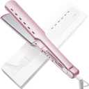 ROSILY Nano Titanium Flat Iron | 1.75 Inch Wide Hair Straightener, Dual Voltage 100-240V, Adjustable Temperature Suitable for All Hair Type, Instant Heat Up (Pink)