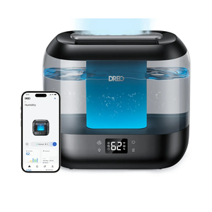 Dreo Smart Humidifiers for Bedroom, Top Fill 4L Supersized Cool Mist Humidifier with Nightlight, 36H Runtime, Touch/APP/Voice Control, 28 dB Quiet Ultrasonic Humidifiers for Large Room, Baby, Plants