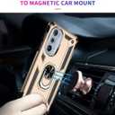 Case for Motorola Edge 30 Pro Case Cover,Magnetic Car Mount Bracket Shell Case for Motorola Moto Edge+ 2022 5G 2nd gen XT2201DL XT2201-3 XT2201-4 / Moto Edge 30 Pro XT2201-1 Case Gold