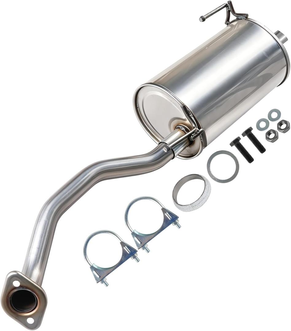 Exhaust Muffler Compatible with 2014-2018 Nissan Versa Note 1.6L, Free Gasket, Hanger and Bolts & Nuts Included, Direct-Fit Replacement