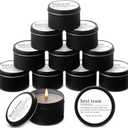MTLEE 12 Pcs Best Team Gifts Candles Bulk 3 oz Thank You Soy Wax Jar Scented Candles Thank You Team Party Favor Employees Appreciation Gifts for Teacher Nurse Student Coworker(Black)