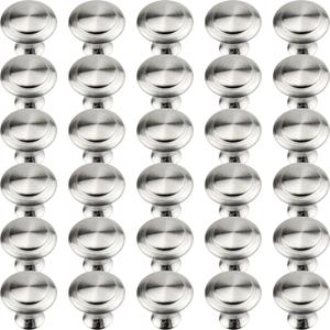 IFAMIO 30 Pack Kitchen Cabinet Knobs Round Cupboard Handles Stainless Steel Kitchen Cabinet Drawer Pulls for Cupboard Door Bedroom Bathroom Wardrobe Dresser Drawer
