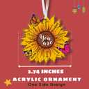 3 x Christian Christmas Ornaments - Religious Christmas Ornaments for Women - Christian Gifts for Women - Religious Bible Verse Jesus Inspirational Faith Ornament for Tree - Acrylic Ornament