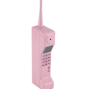 HilBeliFU Iron Vintage Brick Phone, Portable 90s Phone Prop, Retro Cell Phone Model, Cellular Phones Ornament for Photography Props, Home Decorations, 12.6x1.6x2.8in, Pink