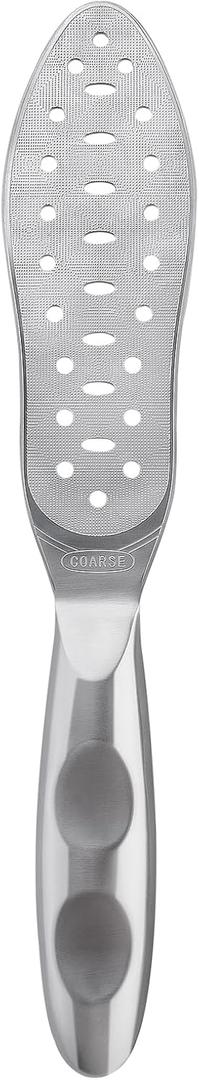 Foot File Callus Remover Stainless Steel Double Sided Foot Scraper, Foot Rasp for Dry and Wet Skin, Pedicure Tool for Feet Hard Skin and Cracked Heels