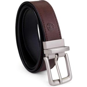 Timberland Men's 35mm Classic Leather Reversible Belt (48, Brown/Black)